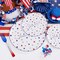 180pcs 4th of July Plastic Plates,Red White Blue Plate with Plastic Silverware